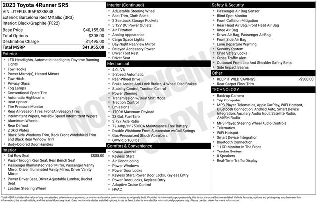 Used 2023 Toyota 4Runner SR5 RWD image 15