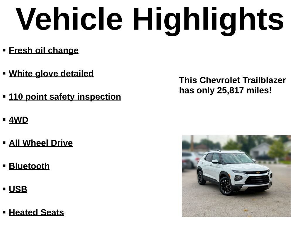Used 2023 Chevrolet TrailBlazer LT w/ Convenience Package AWD/4WD image 34