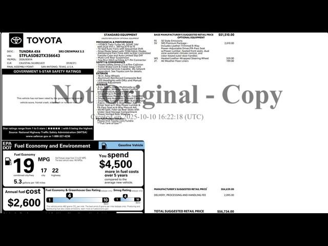 Used 2026 Toyota Tundra SR5 w/ SR5 Premium Package image 3