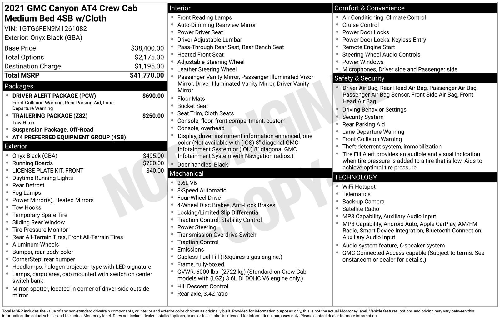 Used 2021 GMC Canyon AT4 w/ Driver Alert Package AWD/4WD image 22