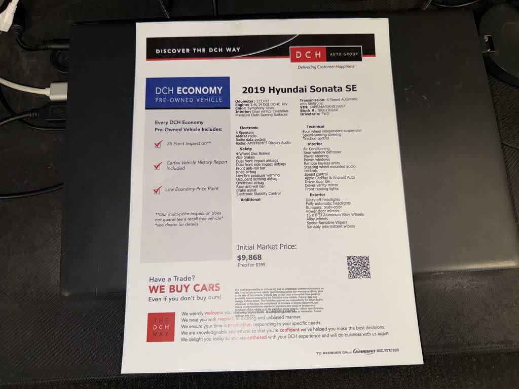 Used 2019 Hyundai Sonata SE FWD image 13