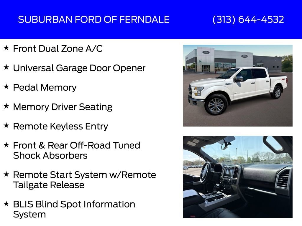Used 2016 Ford F150 Lariat w/ Equipment Group 501A Mid AWD/4WD image 17