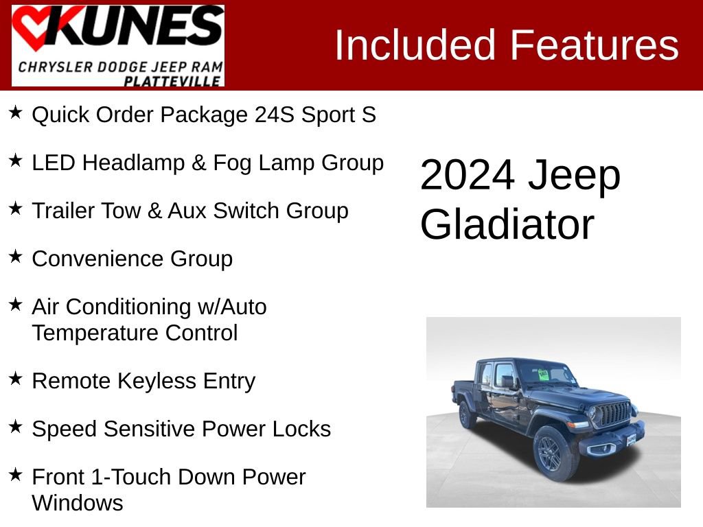 New 2024 Jeep Gladiator Sport image 2