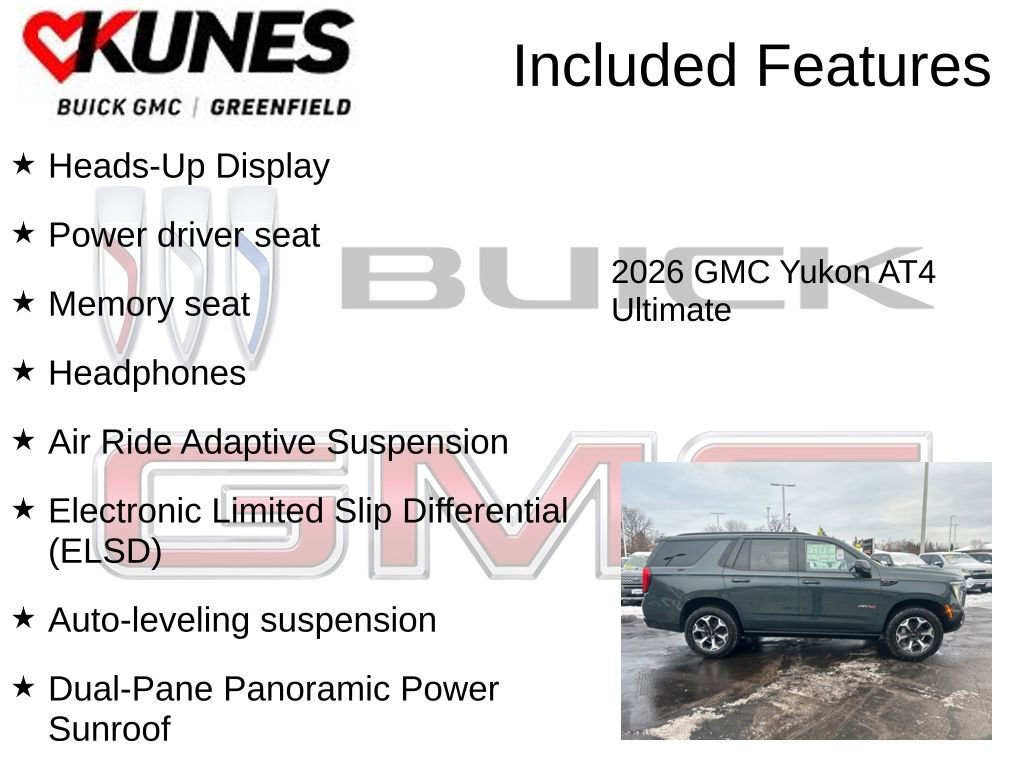 New 2026 GMC Yukon AT4 Ultimate w/ LPO, Floor Liner Package image 4