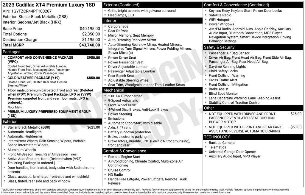 Certified 2023 Cadillac XT4 Premium Luxury image 35