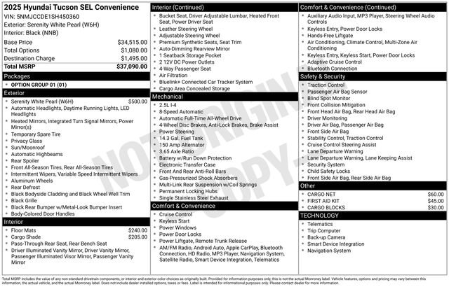 Certified 2025 Hyundai Tucson SEL AWD/4WD image 48
