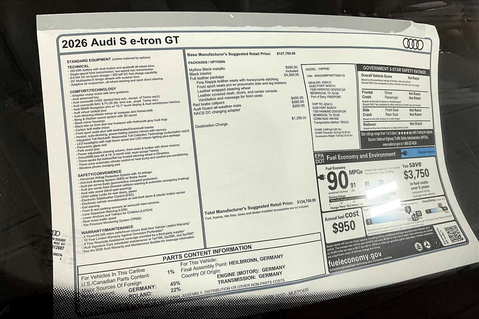 New 2026 Audi S e-tron GT Premium Plus image 16