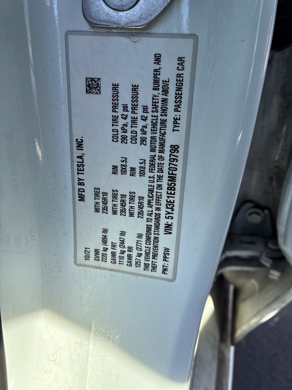 Used 2021 Tesla Model 3 Long Range AWD/4WD image 5