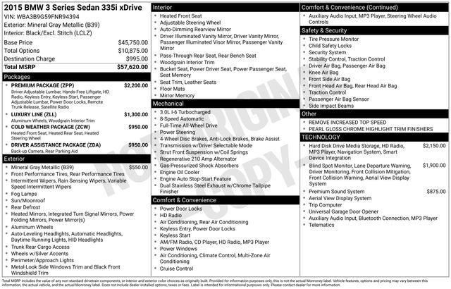 Used 2015 BMW 335i xDrive Sedan image 17