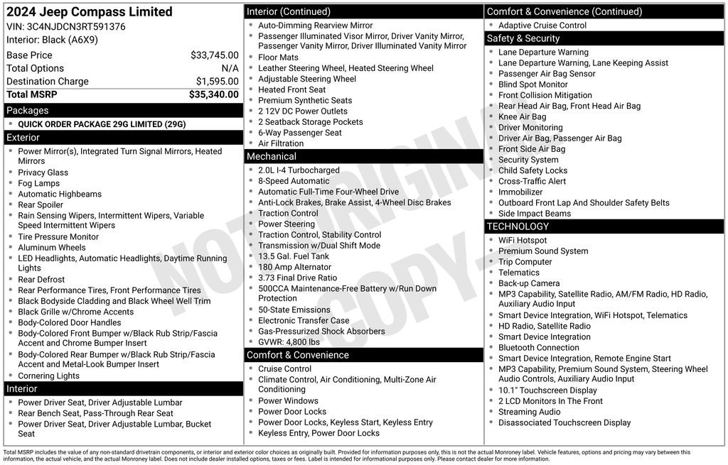 Certified 2024 Jeep Compass Limited AWD/4WD image 42