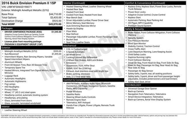 Used 2016 Buick Envision Premium w/ Driver Confidence Package image 12