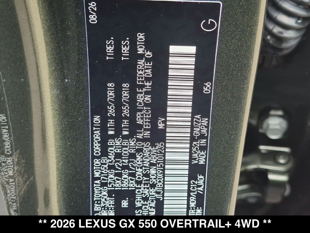 New 2026 Lexus GX 550 AWD/4WD image 18