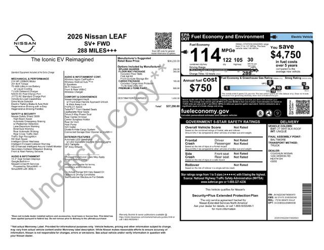 New 2026 Nissan Leaf SV+ w/ Floor Mat Package (SV+) FWD video 4