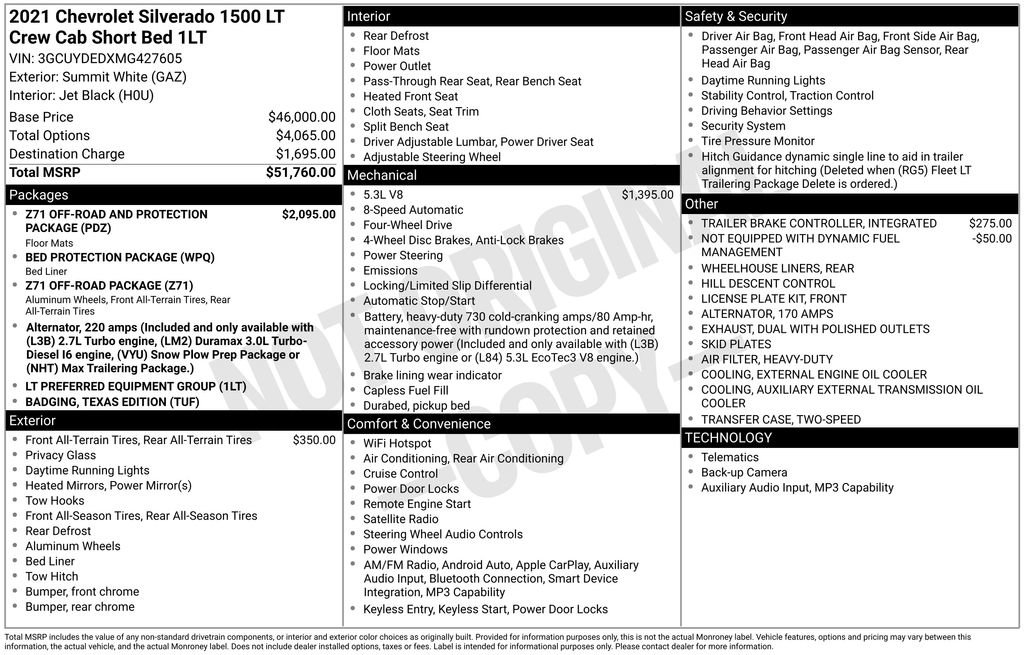Used 2021 Chevrolet Silverado 1500 LT AWD/4WD image 42
