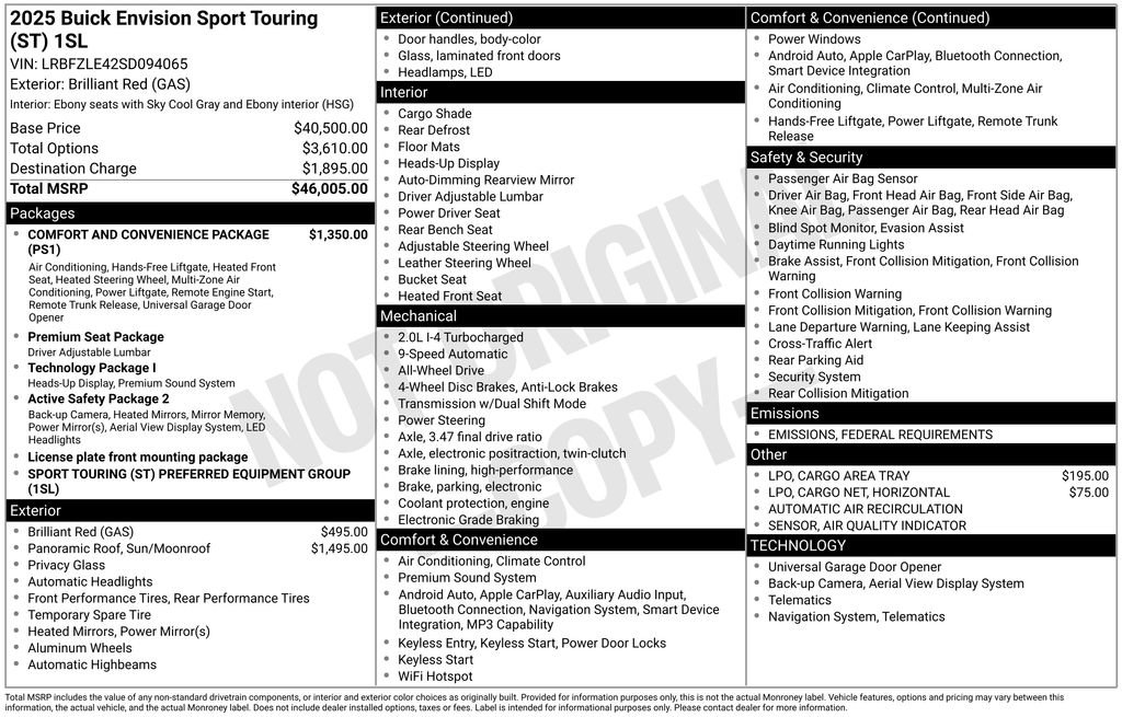 New 2025 Buick Envision Sport Touring image 28
