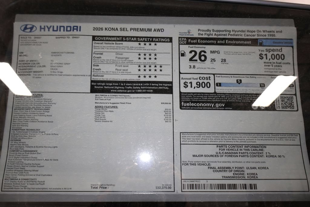 New 2026 Hyundai Kona SEL Premium AWD/4WD image 30