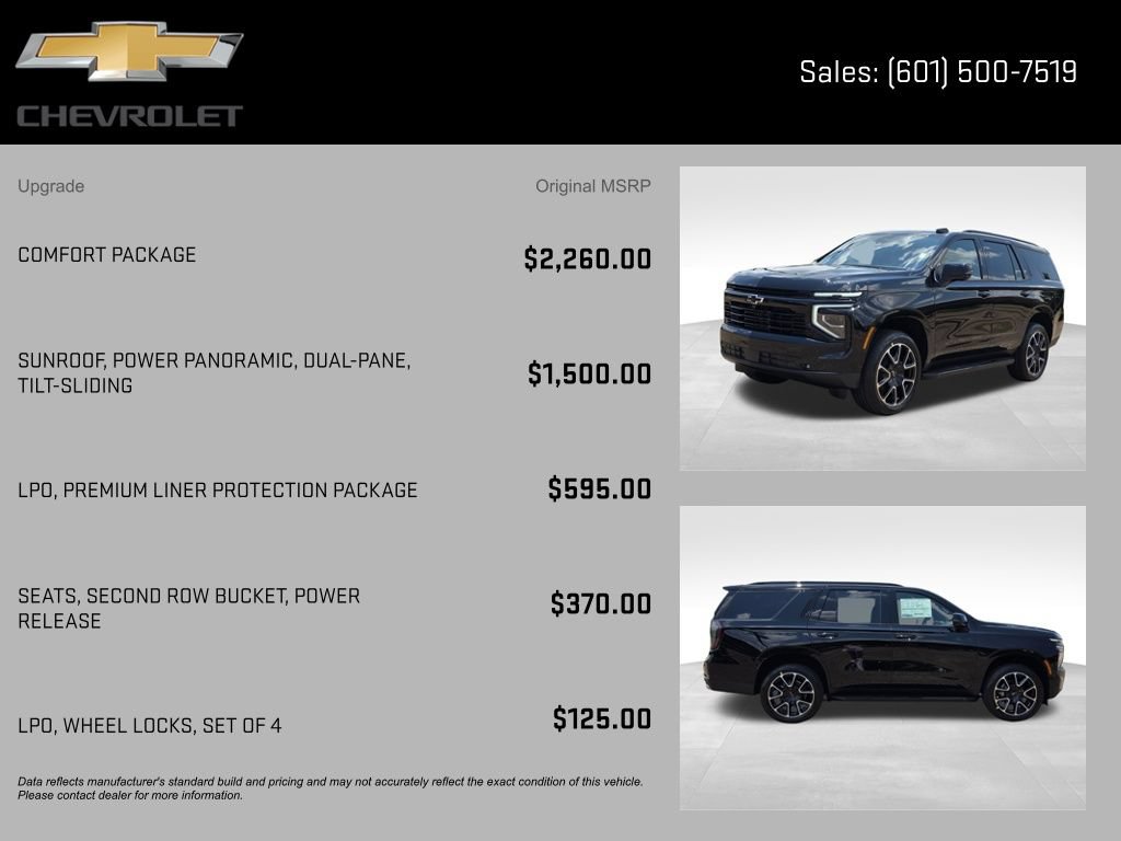 New 2026 Chevrolet Tahoe RST w/ Comfort Package RWD image 8