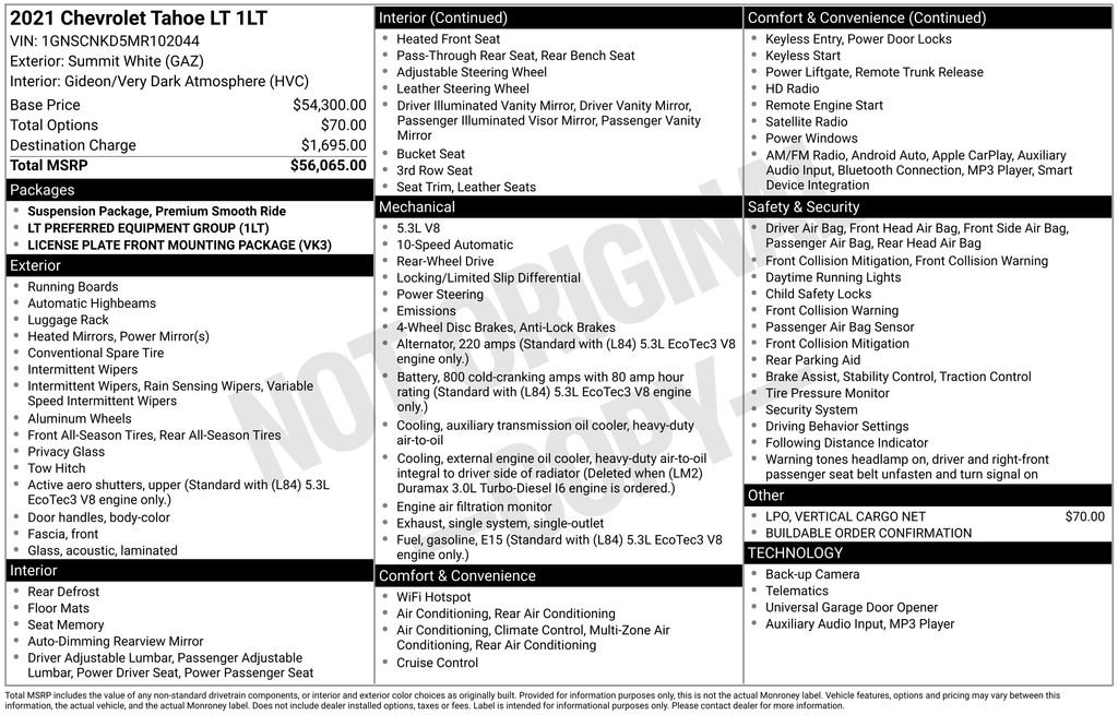 Certified 2021 Chevrolet Tahoe LT image 3