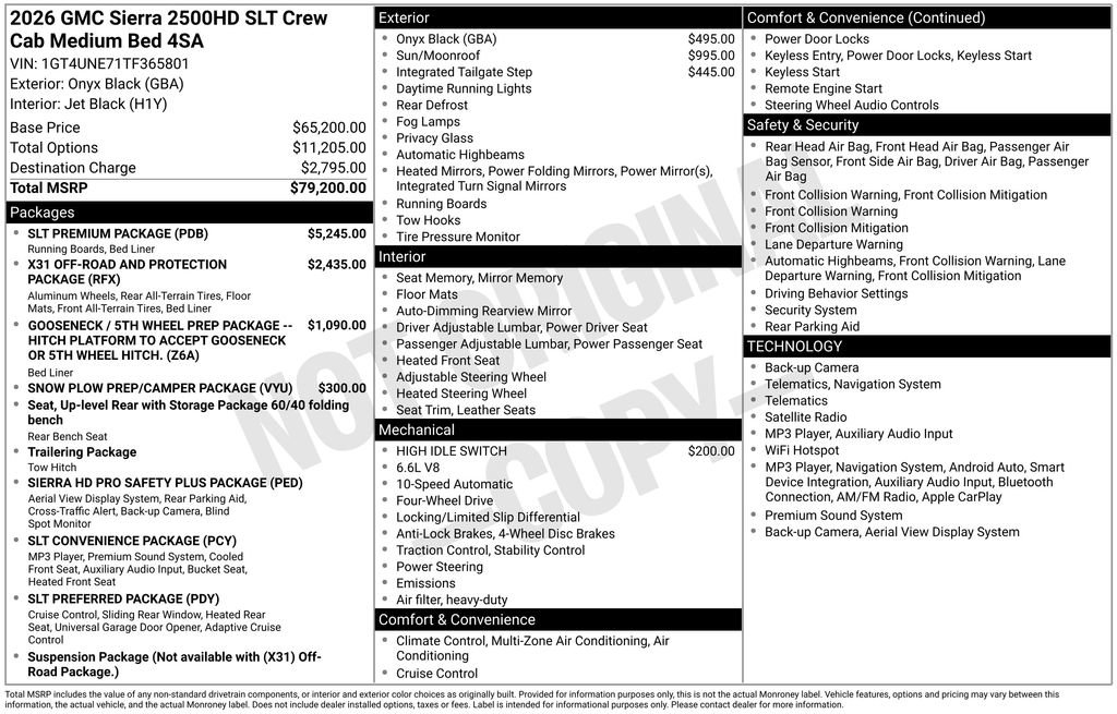 New 2026 GMC Sierra 2500 SLT w/ SLT Premium Package AWD/4WD image 2