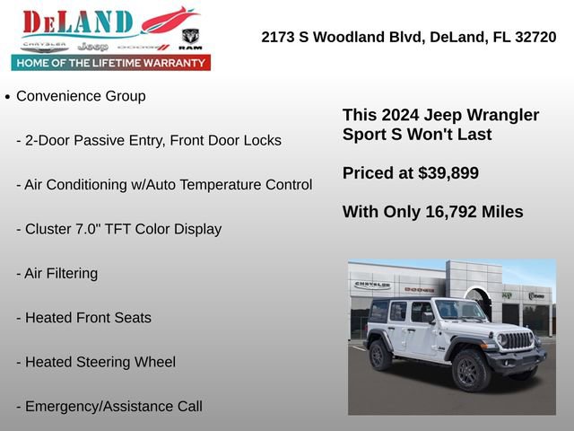 Used 2024 Jeep Wrangler Unlimited Sport AWD/4WD image 19