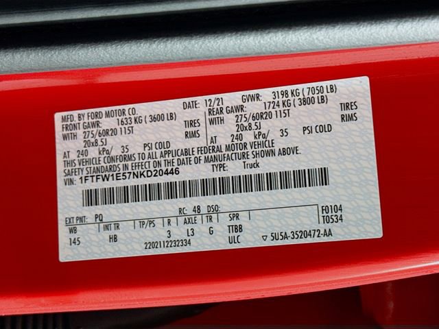 Certified 2022 Ford F150 Lariat w/ Equipment Group 502A High image 33