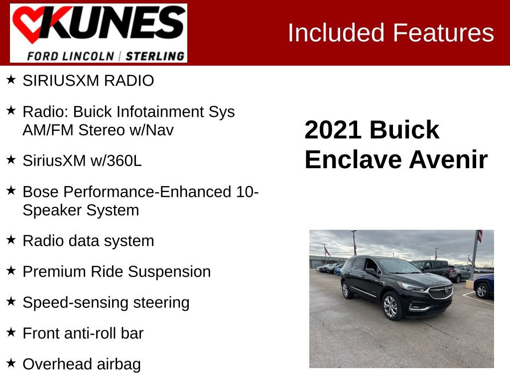 Used 2021 Buick Enclave Avenir w/ Avenir Technology Package image 3