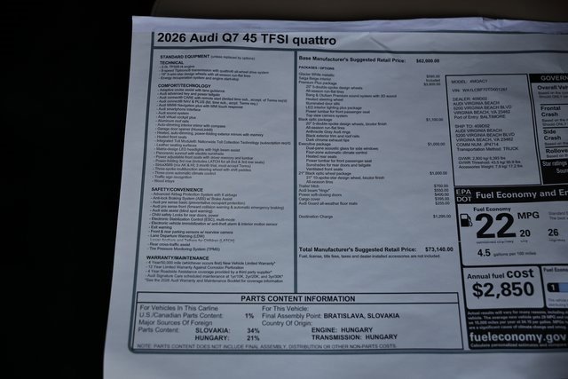 New 2026 Audi Q7 2.0T Premium Plus image 41
