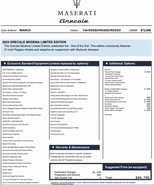 Certified 2023 Maserati Grecale Modena image 2