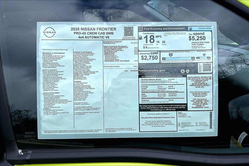 New 2026 Nissan Frontier PRO-4X w/ Tow Package AWD/4WD image 13