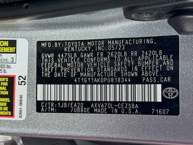 Certified 2023 Toyota Camry SE FWD image 30