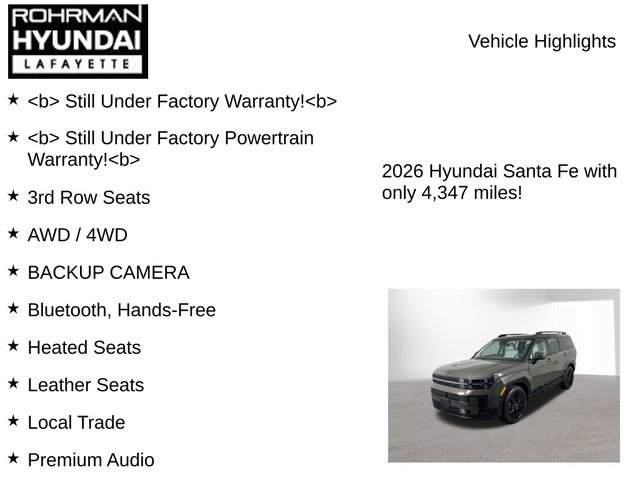 Certified 2026 Hyundai Santa Fe Calligraphy image 7