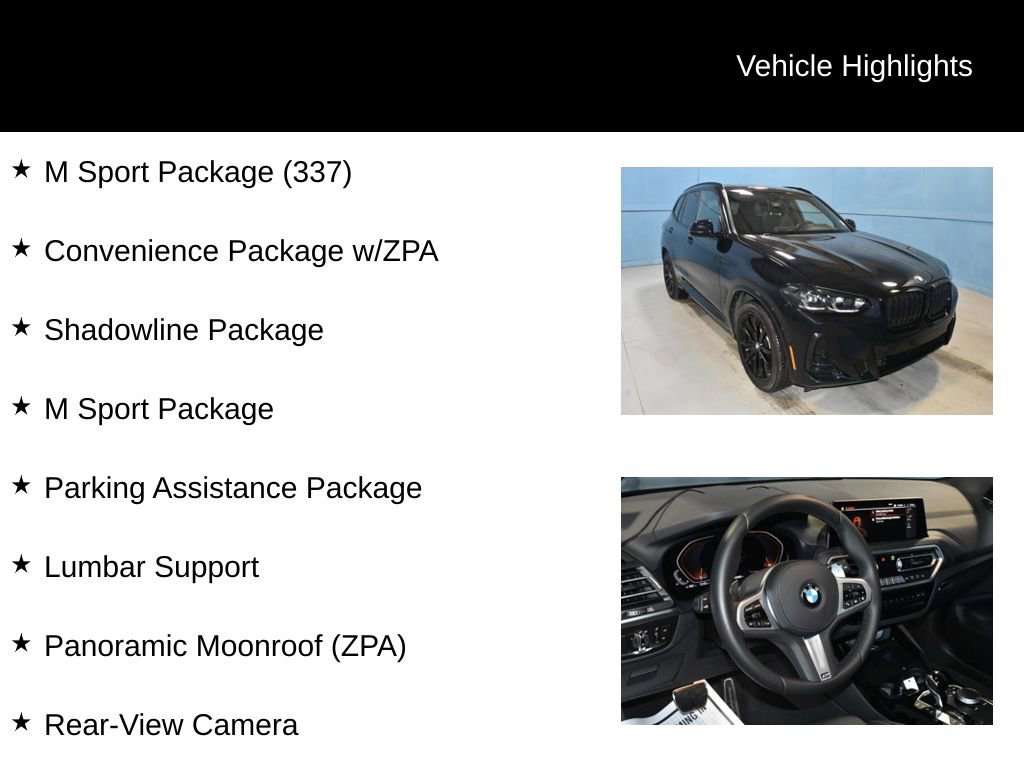 Certified 2024 BMW X3 sDrive30i w/ M Sport Package RWD image 32