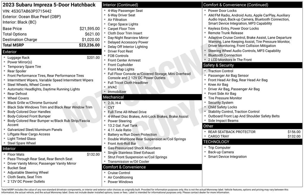 Used 2023 Subaru Impreza 2.0i image 39