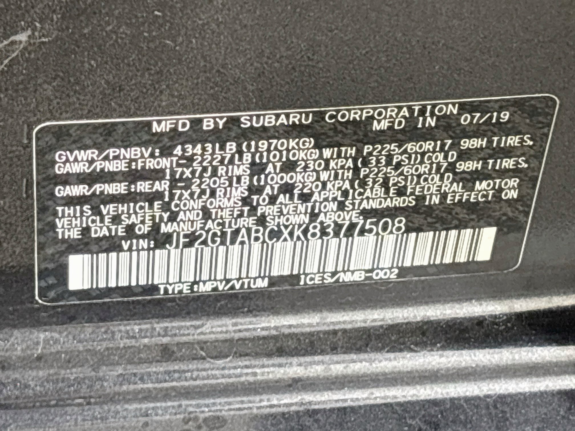 Used 2019 Subaru Crosstrek 2.0i w/ Eyesight System AWD/4WD image 37