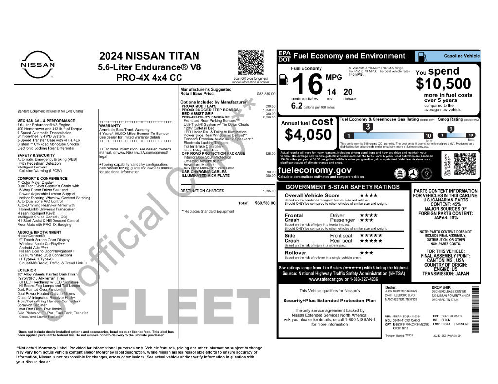 Used 2024 Nissan Titan PRO-4X w/ Pro-4x Utility Package AWD/4WD image 6