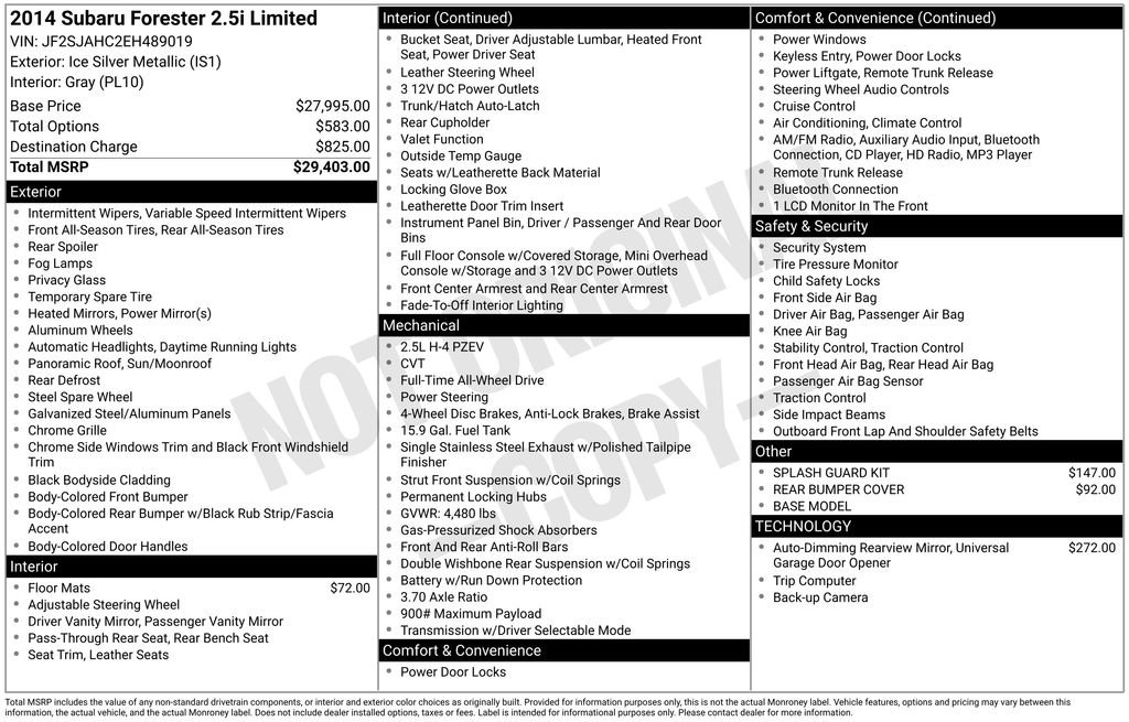 Used 2014 Subaru Forester 2.5i Limited image 19