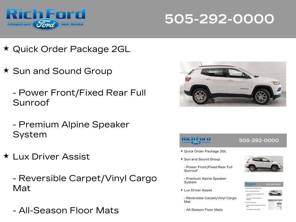Used 2022 Jeep Compass Latitude w/ Sun and Sound Group AWD/4WD image 14