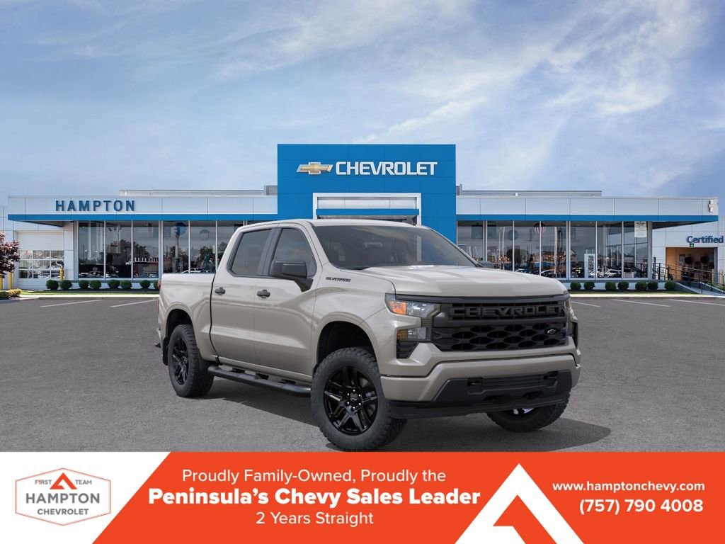 New 2026 Chevrolet Silverado 1500 Custom w/ Turbomax Blackout Package RWD image 1