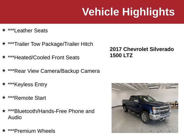 Used 2017 Chevrolet Silverado 1500 LTZ w/ Sport Package AWD/4WD image 10
