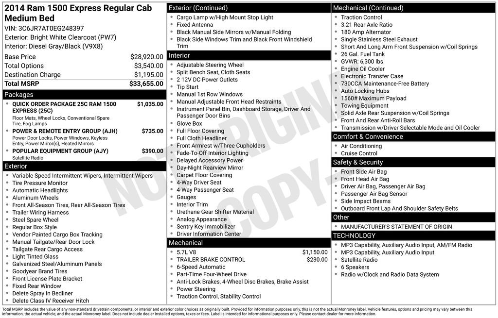 Used 2014 RAM 1500 Express AWD/4WD image 12