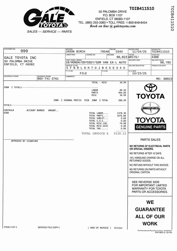 Used 2018 Honda Odyssey EX-L image 11