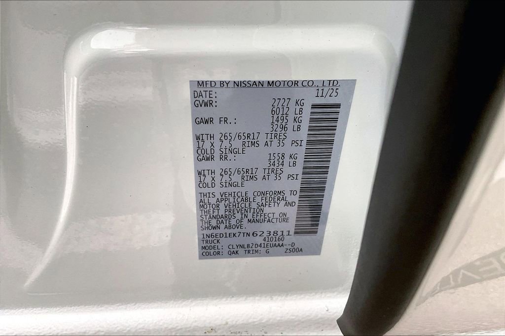 New 2026 Nissan Frontier SV w/ All-Weather Content Package image 44