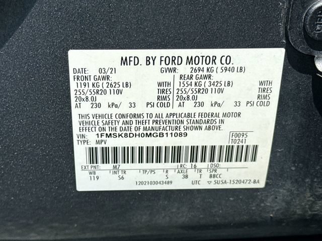 Used 2021 Ford Explorer XLT w/ Equipment Group 202A AWD/4WD image 36