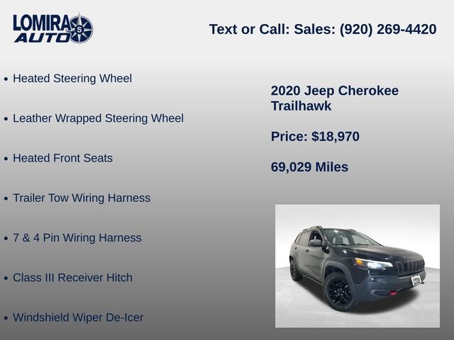 Used 2020 Jeep Cherokee Trailhawk w/ Comfort & Convenience Group AWD/4WD image 39