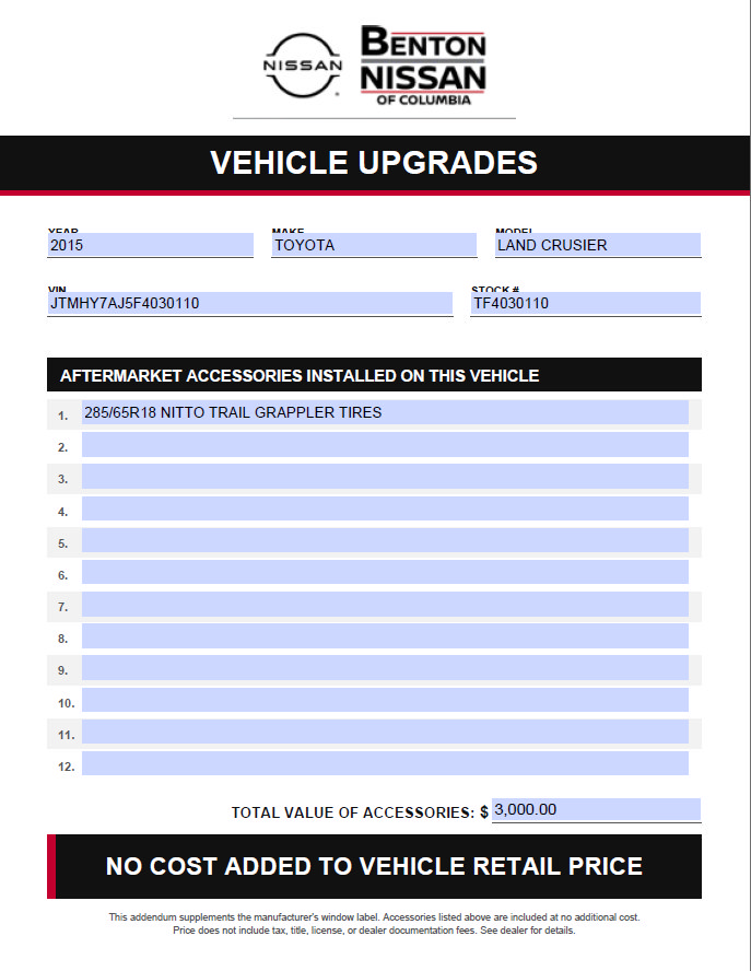 Used 2015 Toyota Land Cruiser AWD/4WD image 2