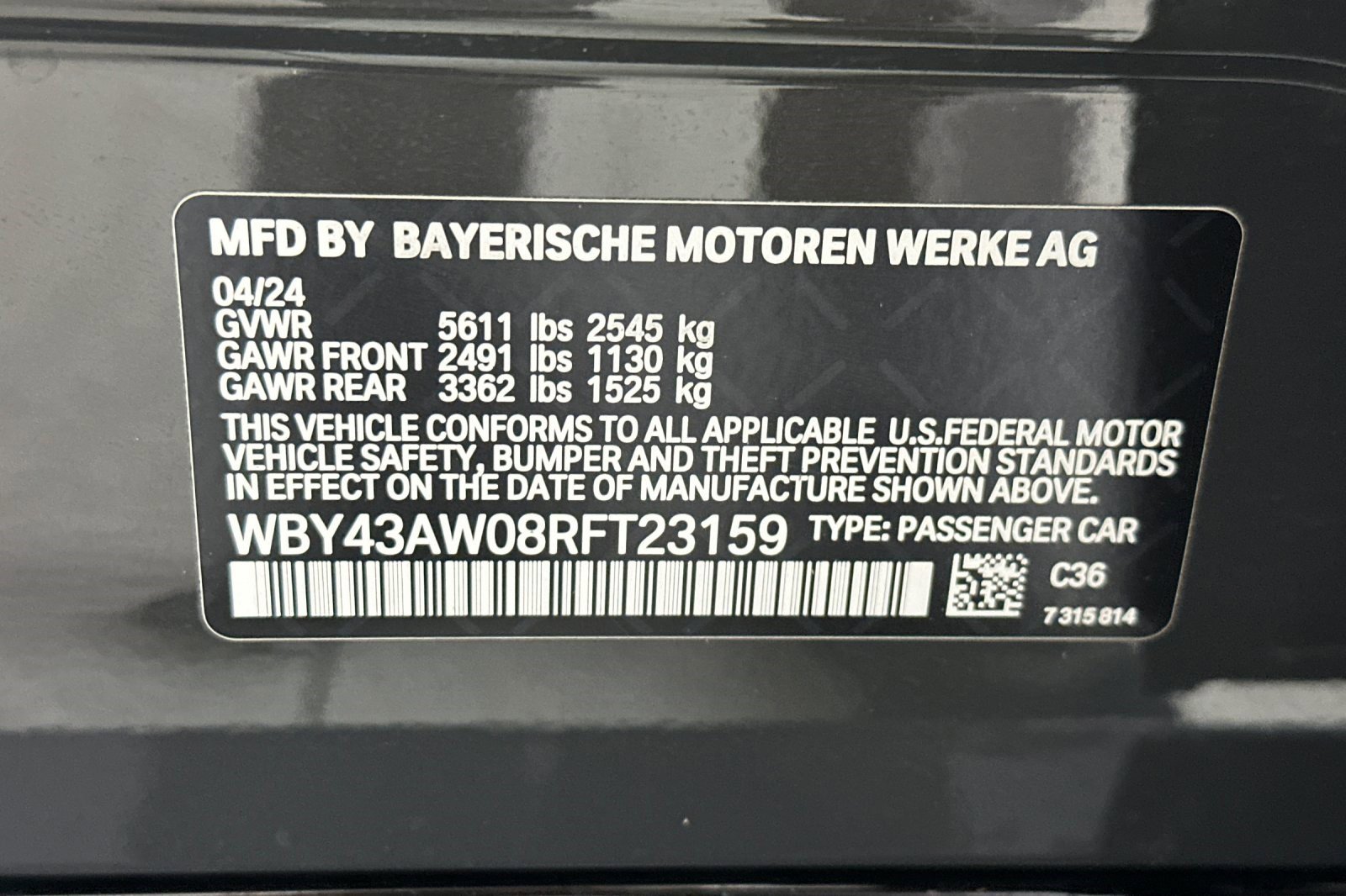 Certified 2024 BMW i4 eDrive35 w/ M Sport Package RWD image 19