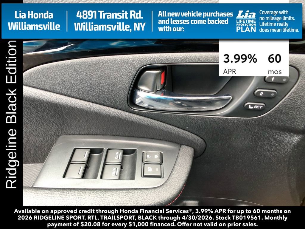 New 2026 Honda Ridgeline Black Edition image 16