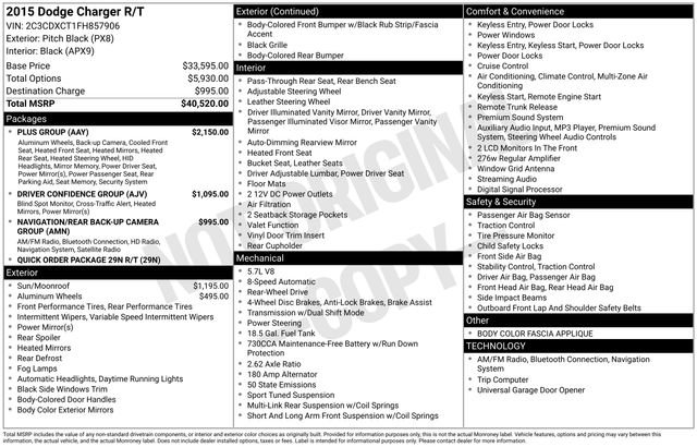 Used 2015 Dodge Charger R/T w/ Plus Group image 33