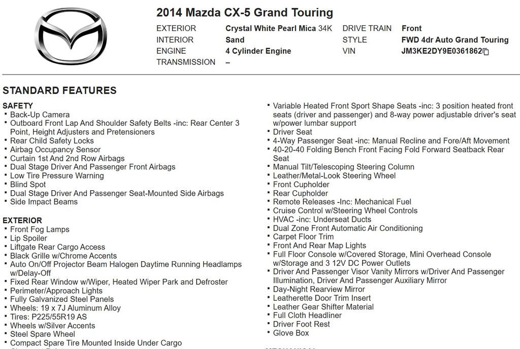 Used 2014 MAZDA CX-5 Grand Touring image 17