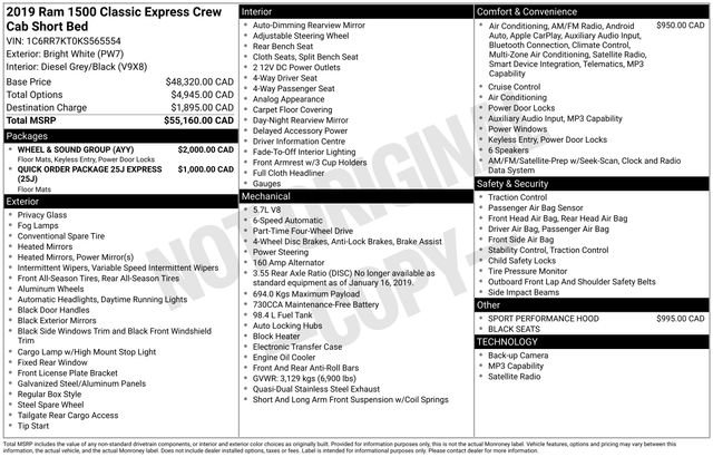 Used 2019 RAM 1500 Express w/ Wheel & Sound Group AWD/4WD image 6